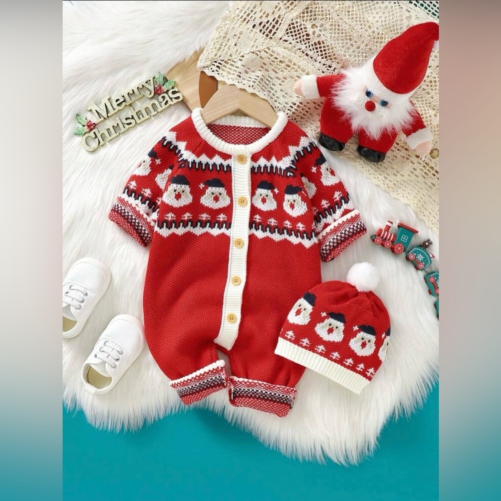 0-1 M baby boy Christmas outfit